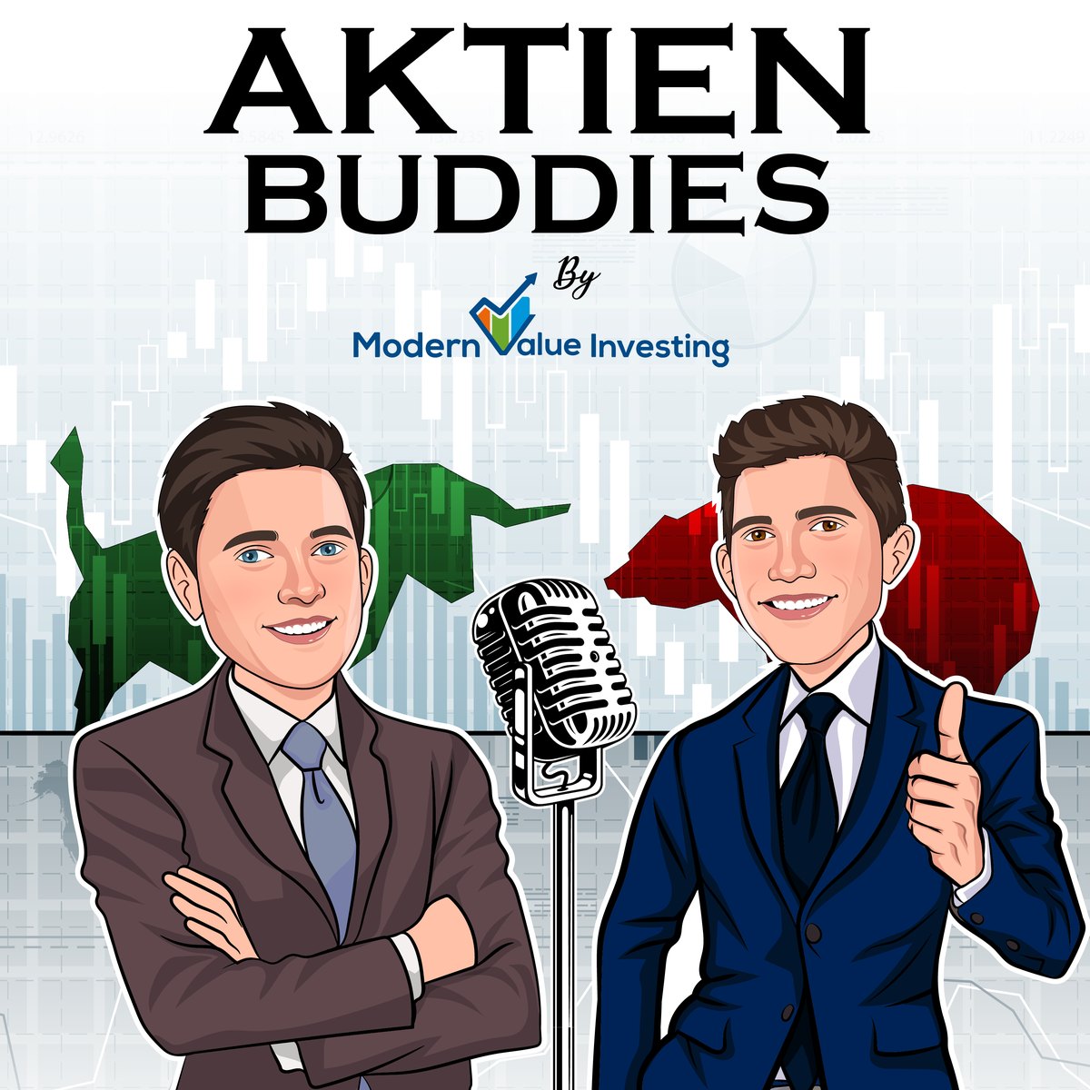 Aktien Buddies by Modern Value Investing – Podcast-Cover mit Philipp und Marcel